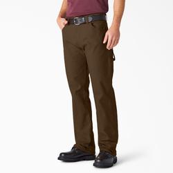 Dickies Men's Relaxed Fit Heavyweight Duck Carpenter Pants - Rinsed Timber Brown Size 34 X 32 (1939)