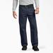 Dickies Men's Relaxed Fit Sanded Duck Carpenter Pants - Rinsed Dark Navy Size 38 34 (DU336)