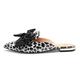 Castamere Women's Mules Butterfly Slippers Pointed Toe Slip-On Low Heels Flats Shoes Patent Leopard Pumps UK 9.5