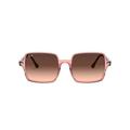 Ray-Ban Unisex Adults’ Square Ii Sunglasses, Transparent Pink, Havana Brown, 53