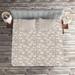 East Urban Home Floral Warm Taupe Microfiber Farmhouse/Country Coverlet/Bedspread Set Microfiber in Gray | Queen Bedspread + 2 Shams | Wayfair