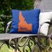 East Urban Home Indoor/Outdoor Throw Pillow Polyester/Polyfill blend in Orange/Blue | 20 H x 20 W x 3 D in | Wayfair