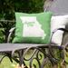 East Urban Home Indoor/Outdoor Throw Pillow Polyester/Polyfill blend in Green | 16 H x 16 W x 3 D in | Wayfair E91571A87F6A4FFE824D00F104F1B212