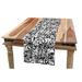 East Urban Home Floral Table Runner Polyester in Black/Gray | 16 D in | Wayfair 4466BC7084A24FC5B3CF29AD3A711773