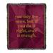 East Urban Home Faux Gemstone You Only Live Once Quote Cotton Woven Blanket Cotton in Red/Indigo/Brown | 60 W in | Wayfair