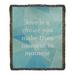 East Urban Home Faux Gemstone Love Is a Choice Quote Cotton Woven Blanket Cotton in Green/Blue | 50 W in | Wayfair ED08623792244CC8B7247C8D70EE0BB8