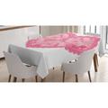 East Urban Home Ambesonne Love Tablecloth, Lace Heart w/ Floral Pattern Wedding Valentine Blossoms Leaves Classic Retro | 52 D in | Wayfair