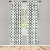 East Urban Home Geometric Semi-Sheer Rod Pocket Curtain Panels Polyester | 95 H in | Wayfair 61F52A782D154E52B26AA80EBFA066DF