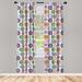 East Urban Home Ambesonne Mandala 2 Panel Curtain Set, Ornamental Different Floral Motifs In Circular Designs Oriental Abstract | 63 H in | Wayfair