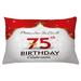 East Urban Home 75Th Birthday Indoor/Outdoor Lumbar Pillow Cover Polyester | 16 H x 26 W x 0.1 D in | Wayfair 9DA75909FD6D467393B866534CBFE311