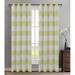 Highland Dunes Caenada Striped Sheer Grommet Curtain Panels Polyester in Green/Blue | 63 H in | Wayfair Panel-1203190