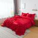 House of Hampton® Mooney Comforter Set Polyester/Polyfill/Microfiber/Satin in Red | Queen Comforter + 5 Additional Pieces | Wayfair