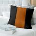 East Urban Home Texas Pillow Polyester/Polyfill/Leather/Suede in Orange/Black | 26 H x 26 W x 3 D in | Wayfair 5840AD99AAED4B138BBA5C396F655996