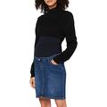 ESPRIT Maternity Damen Skirt Denim OTB mid Rock, Blau (Medium Wash 960), (Herstellergröße: 36)