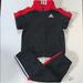 Adidas Matching Sets | Adidas Infant 2pc Track Suit | Color: Black/Red | Size: 24mb