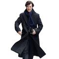 Men Benedict Cumberbatch Sherlock Holmes Black Coat-Black Trench Coat-Sherlock Coat-Men Trench Coat-Sherlock Holmes Coat - Black Trench Coat Men-Coat for Men