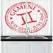 East Urban Home Zodiac Gemini 55" 2 Piece Kitchen Curtain Set Polyester | 39 H x 55 W x 2.5 D in | Wayfair 8527316AD9C241E6B0120734CE404199