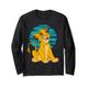 Disney The Lion King Young Simba Happy Blue Retro Langarmshirt