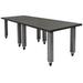 Mobile Industrial Steel Leg Conference Table - 6'x4' / 8'x3' Table - See Other Sizes