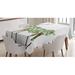 East Urban Home Designer Deer Illustration Elk Leave Greenery Garden Traditional Celebration Tablecloth Polyester in Gray/Green | 60 D in | Wayfair