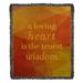 East Urban Home Faux Gemstone Love & Wisdom Quote Cotton Woven Blanket Cotton in Red/Gray/Brown | 37 W in | Wayfair