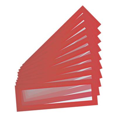 10er-Set Magnetrahmen/Inforahmen »Magneto Solo Pro« für Überschriften A4/A5 rot, Tarifold, 23x7.5 cm