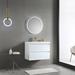 Orren Ellis Fahriye 30" Wall-Mounted Single Bathroom Vanity Set w/ Mirror Glass/Solid Surface in Black | 27.25 H x 30 W x 17.87 D in | Wayfair