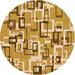 Brown/Yellow 60 x 0.35 in Indoor Area Rug - East Urban Home Geometric Wool Yellow/Brown Area Rug Wool | 60 W x 0.35 D in | Wayfair