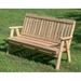 August Grove® Frasier Wooden Garden Outdoor Bench Wood/Natural Hardwoods in Brown/White | 33 H x 72 W x 23 D in | Wayfair