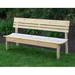 August Grove® Florala Wooden Garden Outdoor Bench Wood/Natural Hardwoods in Brown/White | 34 H x 94 W x 21 D in | Wayfair