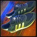 Adidas Shoes | Adidas L.A. Trainer Shoes | Color: Blue/Silver | Size: 10.5 Womens Or 8.5 Men's