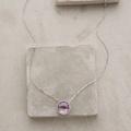 Anthropologie Jewelry | Anthropologie Pink Amethyst Pendant Necklace | Color: Purple/Silver | Size: Os