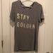 American Eagle Outfitters Tops | American Eagle “Stay Golden” Tee Shirt | Color: Gray | Size: S