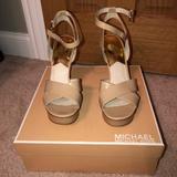 Michael Kors Shoes | Brand New Michael Kors Gideon Sandal | Color: Cream/Tan | Size: 10