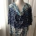 Nine West Tops | Blouse | Color: Blue | Size: L