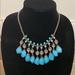 American Eagle Outfitters Jewelry | American Eagle Boho Style Statement Necklace | Color: Blue/Silver | Size: Os