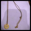 Urban Outfitters Jewelry | Brass & Rhinestone P Initial Necklace *2 For $5* | Color: Gold | Size: Os