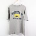 Adidas Shirts | 90s Adidas Mens Xl Striped Spell Out T Shirt Gray | Color: Gray/Green | Size: Xl