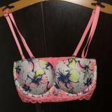 Pink Victoria's Secret Intimates & Sleepwear | Bnwt Pink Victoria's Secret Floral Bustier | Color: Pink/Yellow | Size: 34d