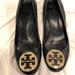 Tory Burch Shoes | Black Tory Burch Wedge | Color: Black/Gold | Size: 8