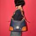 Dooney & Bourke Bags | All Weather Leather Small Shoulder Tote Purse! | Color: Blue/Brown | Size: Os