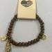 Brandy Melville Jewelry | Brandy Melville Buddha Charm Wood Bead Bracelet | Color: Brown/Gold | Size: Os