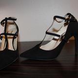 Zara Shoes | Black T-Strap Heels | Color: Black | Size: 7