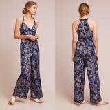 Anthropologie Pants & Jumpsuits | Anthropologie Jumpsuit | Color: Blue/Tan | Size: S