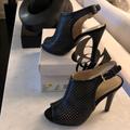 Nine West Shoes | Black Leather Sling Backs. 61/2 | Color: Black | Size: 6.5