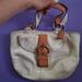 Coach Bags | Authentic Coach White And Tan Hobo Satchel Handbag | Color: Tan/White | Size: Os