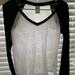 Pink Victoria's Secret Tops | Baseball Style Long Sleeve | Color: Black/White | Size: S