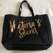 Victoria's Secret Bags | Black Victoria’s Secret Insulated Beach Bag | Color: Black/Gold | Size: Os