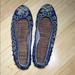 Anthropologie Shoes | Anthropologie Jeweled Ballet Flats, Size 6.5/7 | Color: Blue/Silver | Size: 6.5