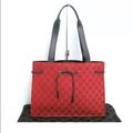 Gucci Bags | Authentic Gucci Drawstring Monogram Tote | Color: Black/Red | Size: Os